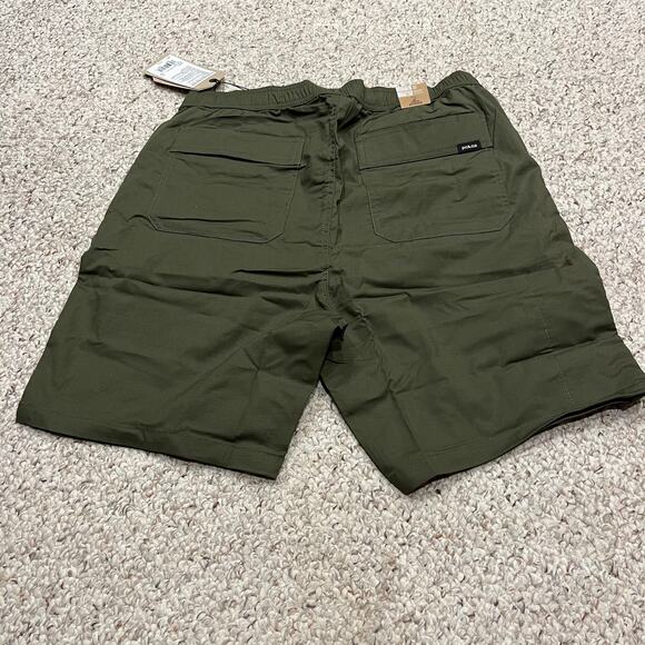 NWT Prana Double Peak Elastic Waist Short Sz L Green 8" Inseam Hiking Outdoor - Picture 5 of 6